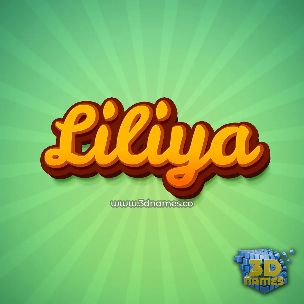 liliya in Green Rays style - 3D name wallpaper