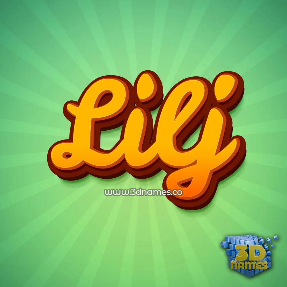 lilj in Green Rays style - 3D name wallpaper