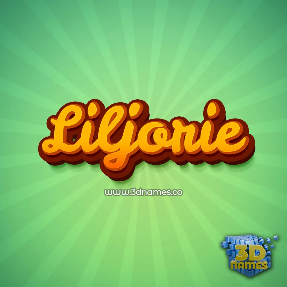 liljorie in Green Rays style - 3D name wallpaper