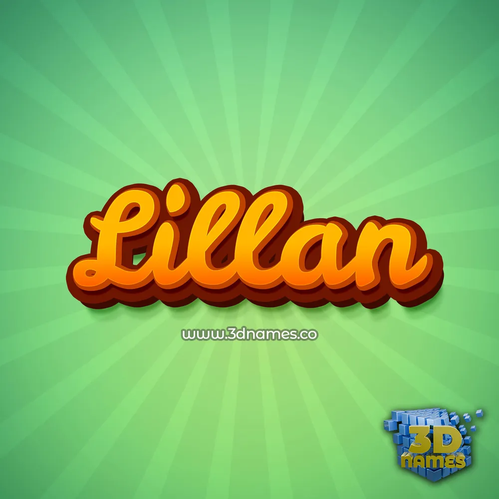 lillan in Green Rays style - 3D name wallpaper