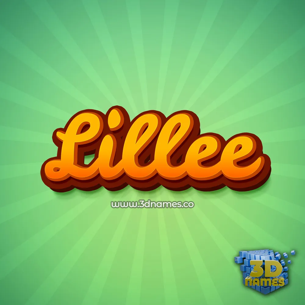 lillee in Green Rays style - 3D name wallpaper