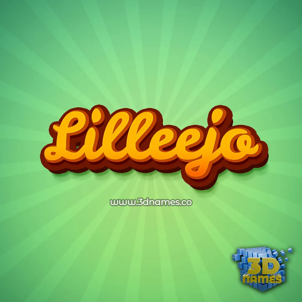 lilleejo in Green Rays style - 3D name wallpaper