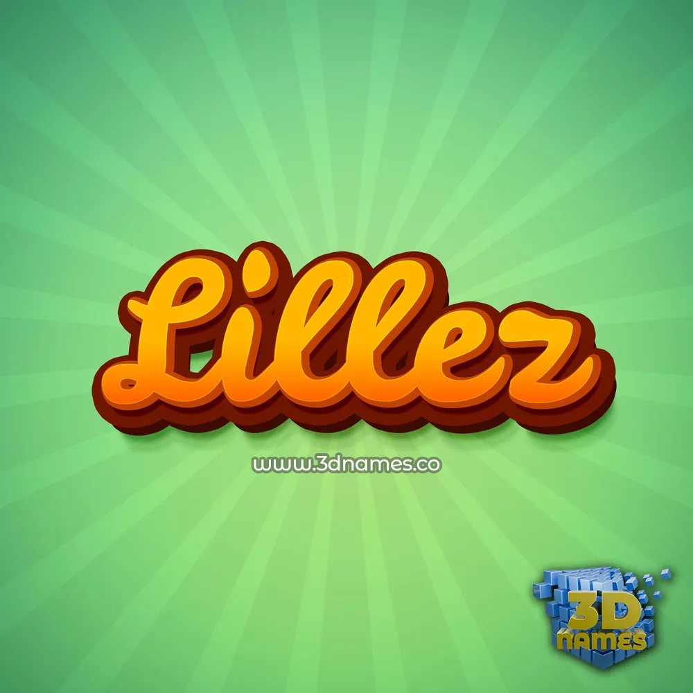 lillez in Green Rays style - 3D name wallpaper