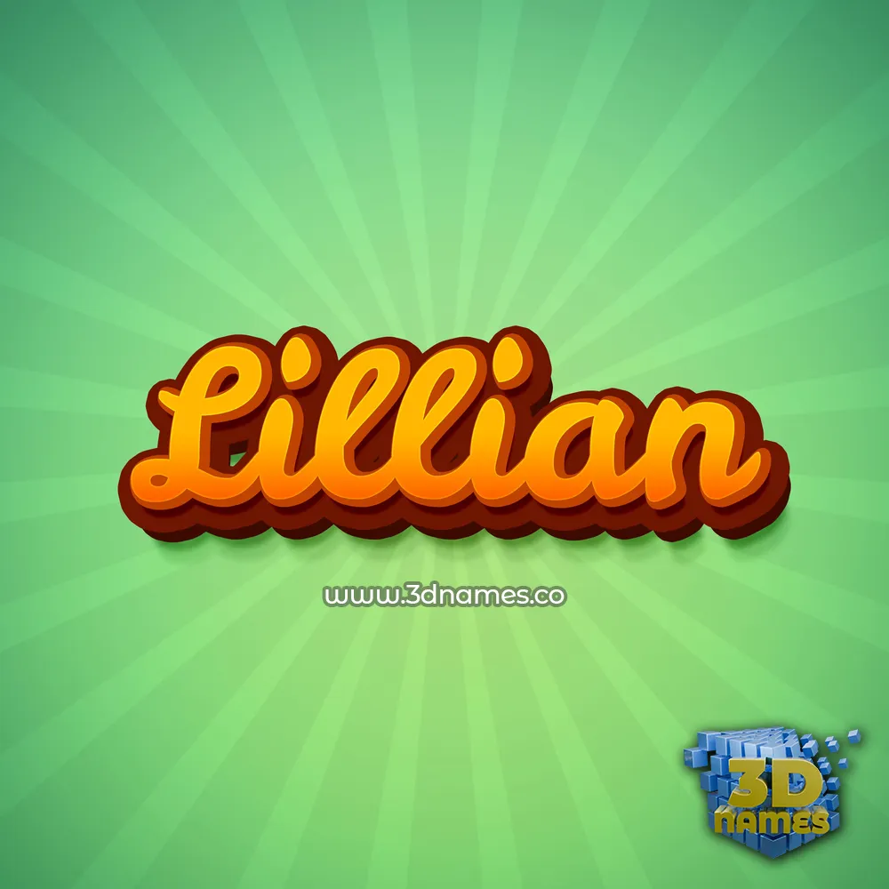 lillian in Green Rays style - 3D name wallpaper