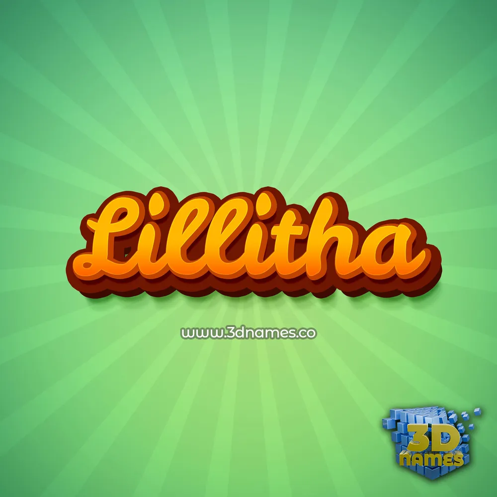lillitha in Green Rays style - 3D name wallpaper