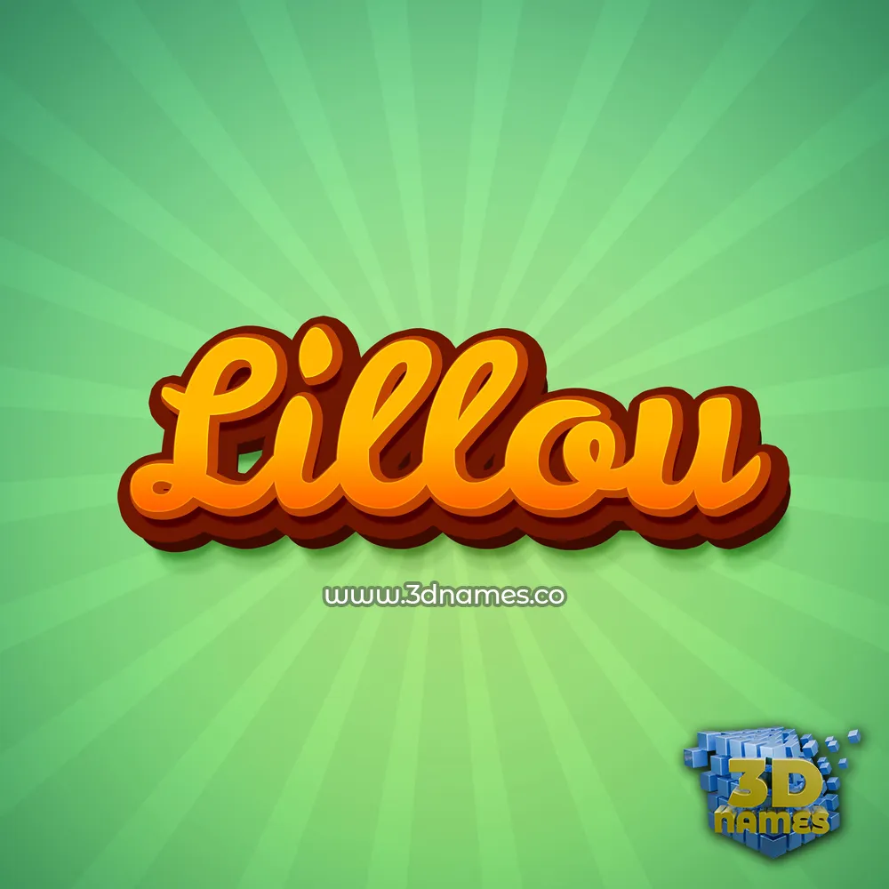 lillou in Green Rays style - 3D name wallpaper