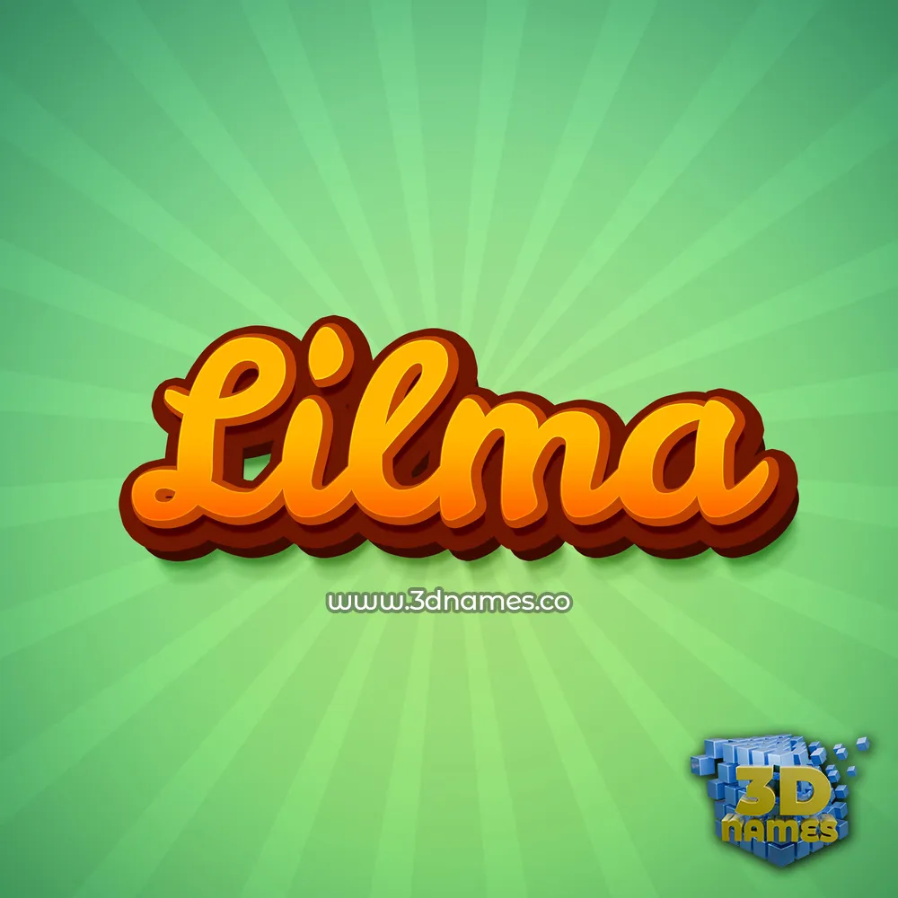 lilma in Green Rays style - 3D name wallpaper