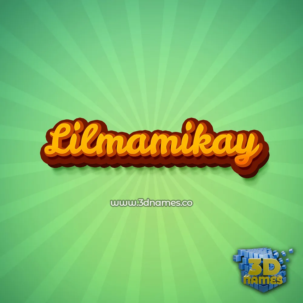 lilmamikay in Green Rays style - 3D name wallpaper
