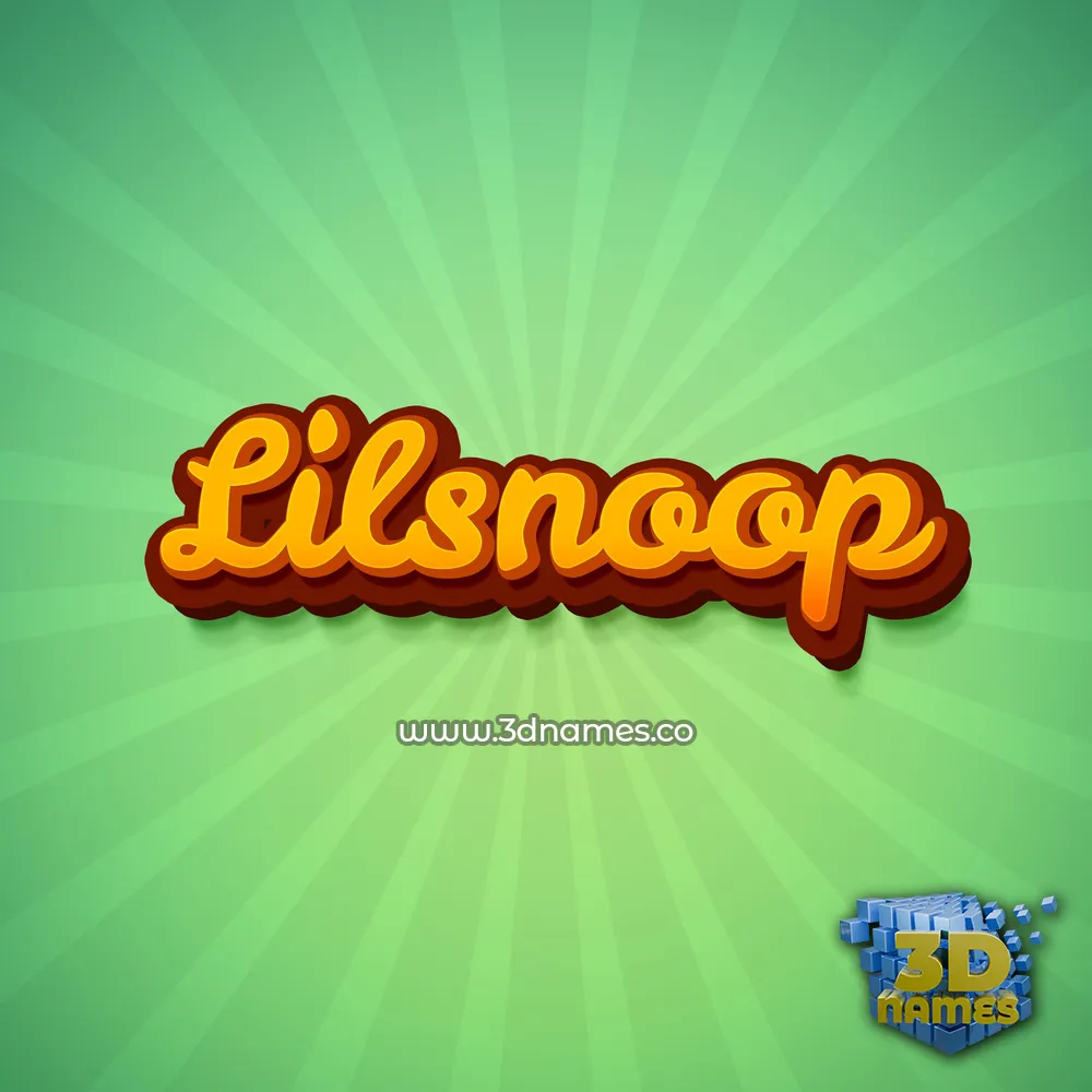 lilsnoop in Green Rays style - 3D name wallpaper