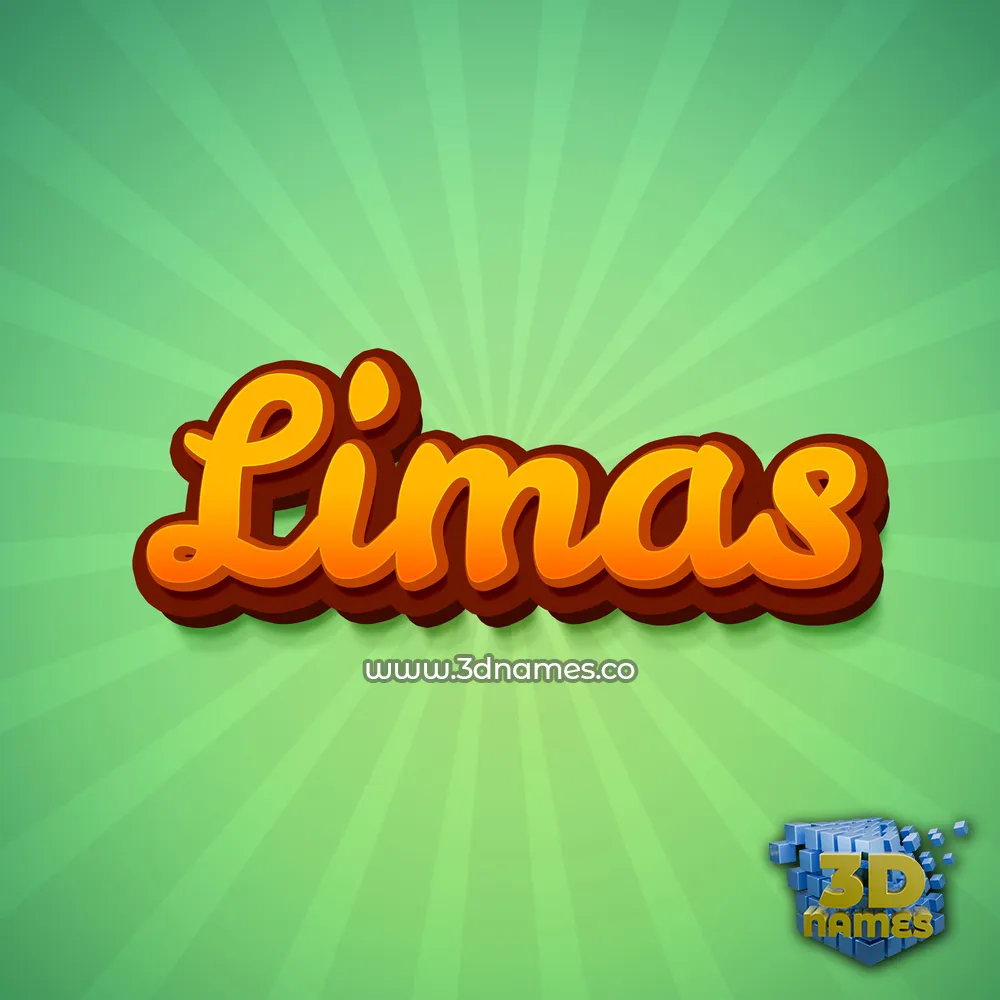 limas in Green Rays style - 3D name wallpaper