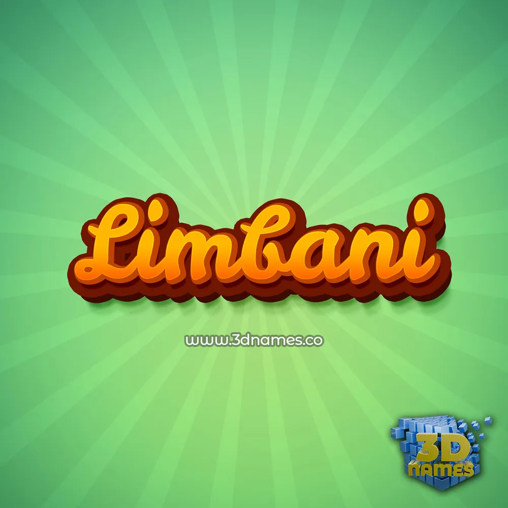 limbani in Green Rays style - 3D name wallpaper