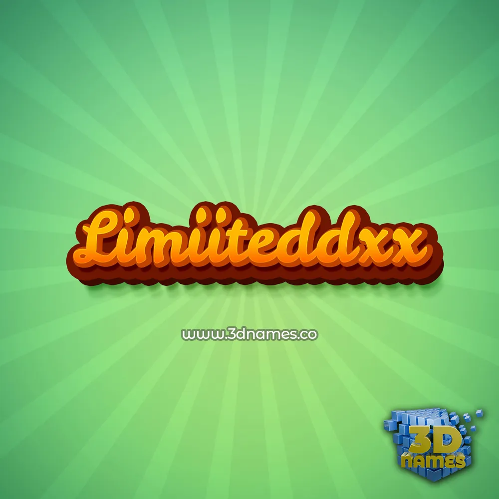 limiiteddxx in Green Rays style - 3D name wallpaper