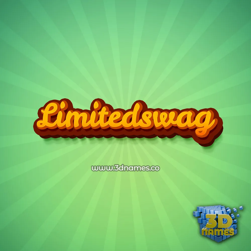 limitedswag in Green Rays style - 3D name wallpaper