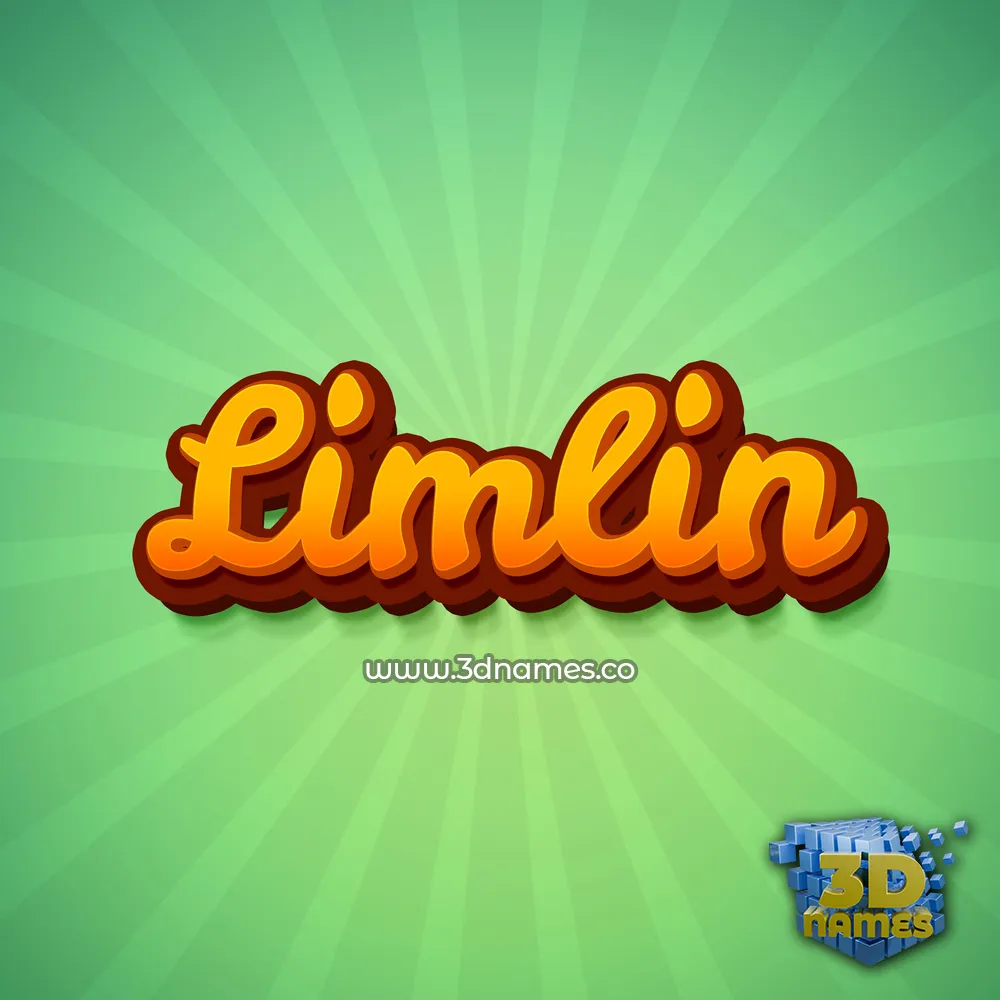 limlin in Green Rays style - 3D name wallpaper