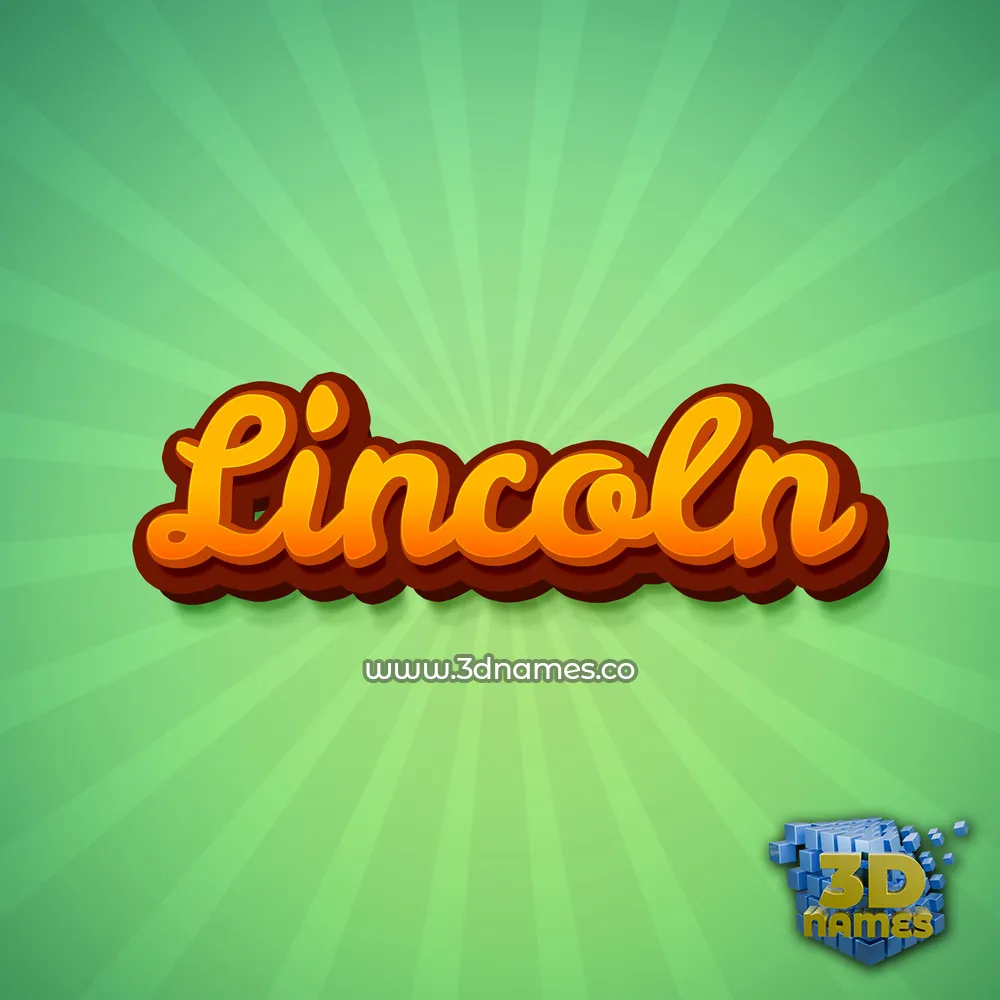 lincoln in Green Rays style - 3D name wallpaper