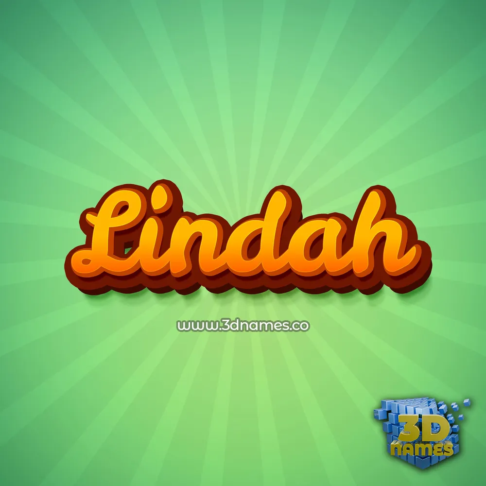 lindah in Green Rays style - 3D name wallpaper