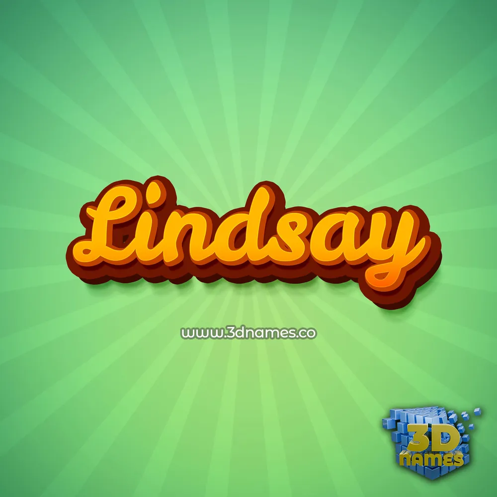 lindsay in Green Rays style - 3D name wallpaper