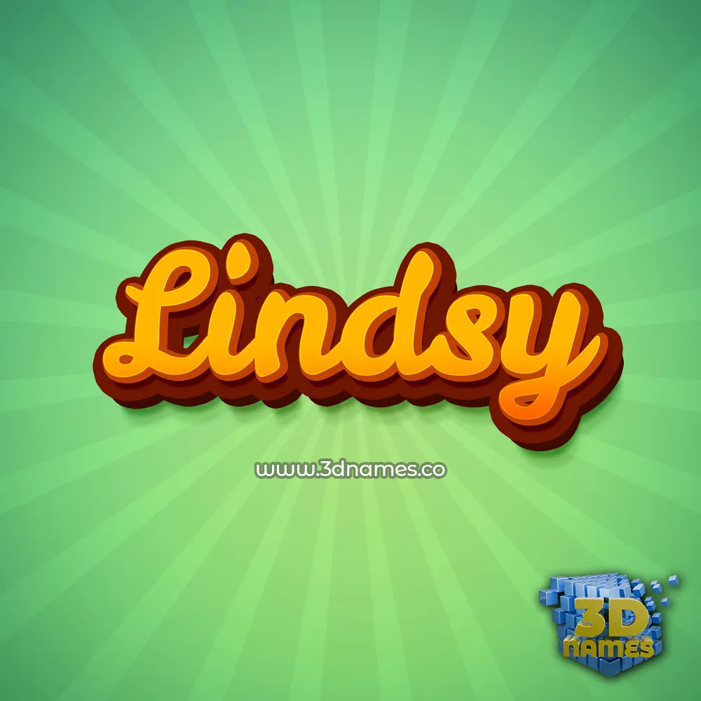lindsy in Green Rays style - 3D name wallpaper