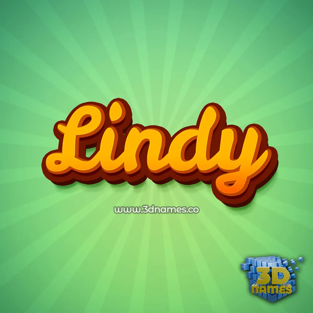 lindy in Green Rays style - 3D name wallpaper