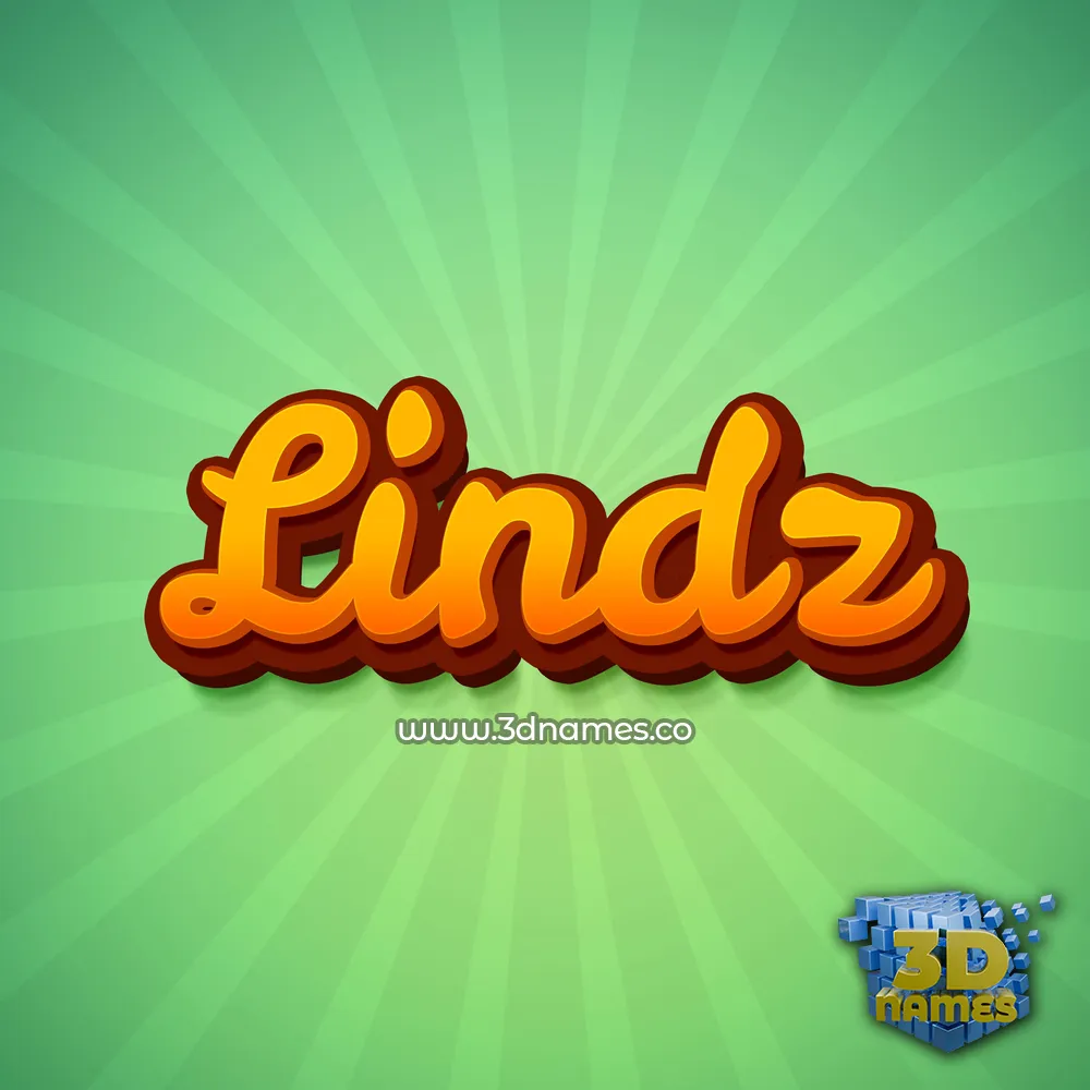 lindz in Green Rays style - 3D name wallpaper