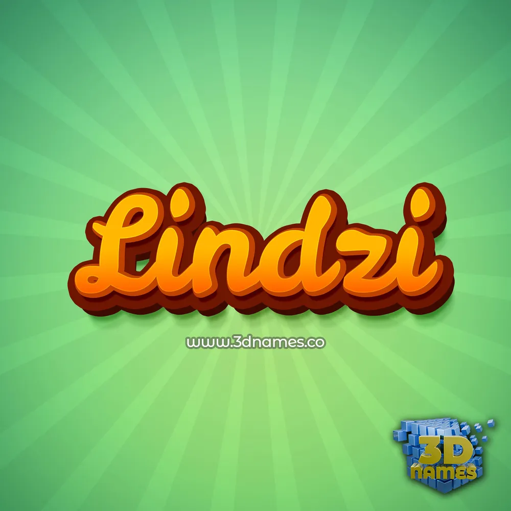 lindzi in Green Rays style - 3D name wallpaper