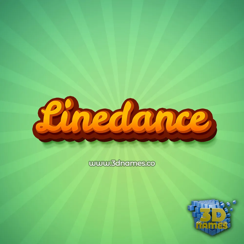 linedance in Green Rays style - 3D name wallpaper