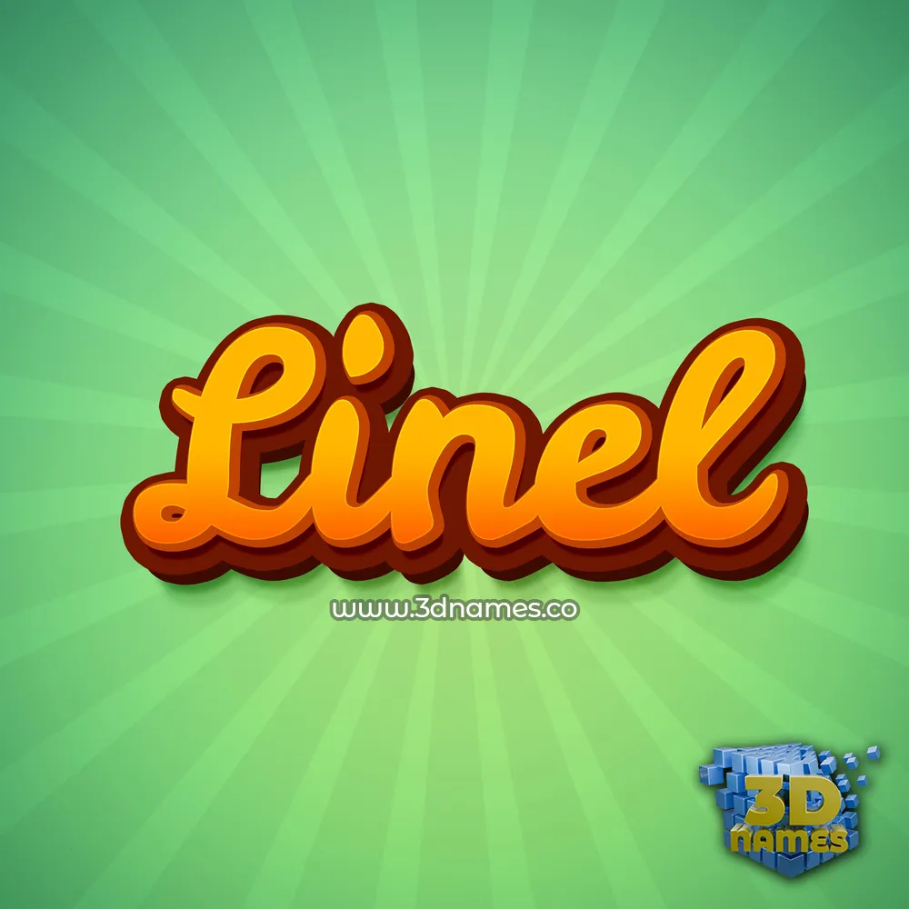 linel in Green Rays style - 3D name wallpaper