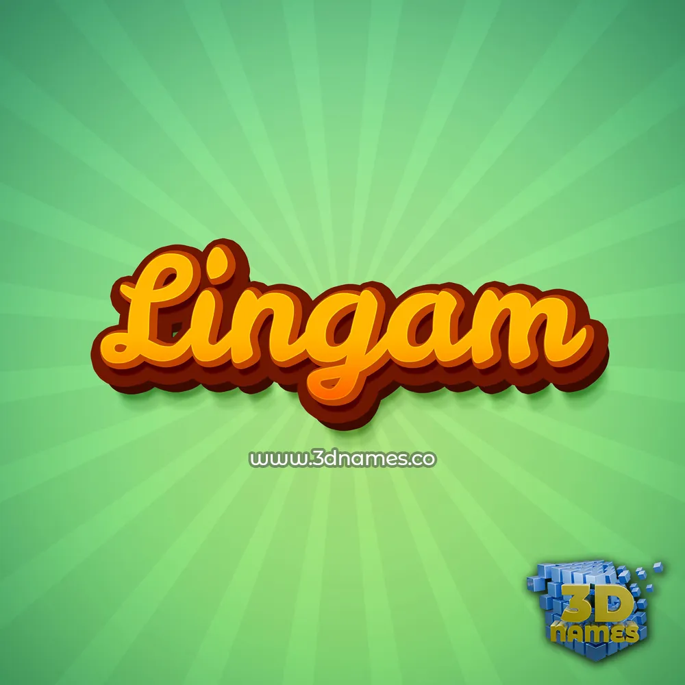 lingam in Green Rays style - 3D name wallpaper