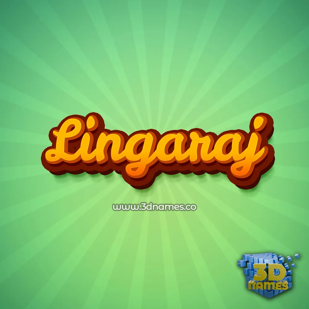 lingaraj in Green Rays style - 3D name wallpaper
