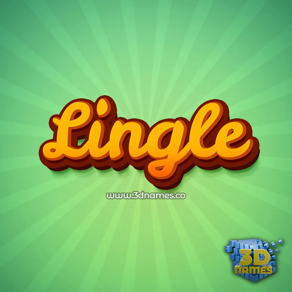 lingle in Green Rays style - 3D name wallpaper
