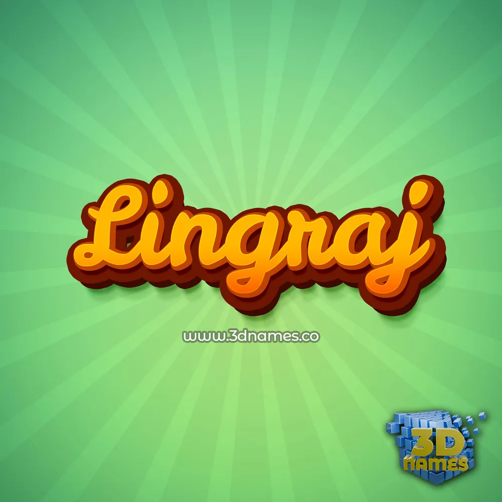 lingraj in Green Rays style - 3D name wallpaper