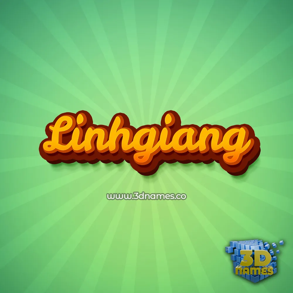 linhgiang in Green Rays style - 3D name wallpaper