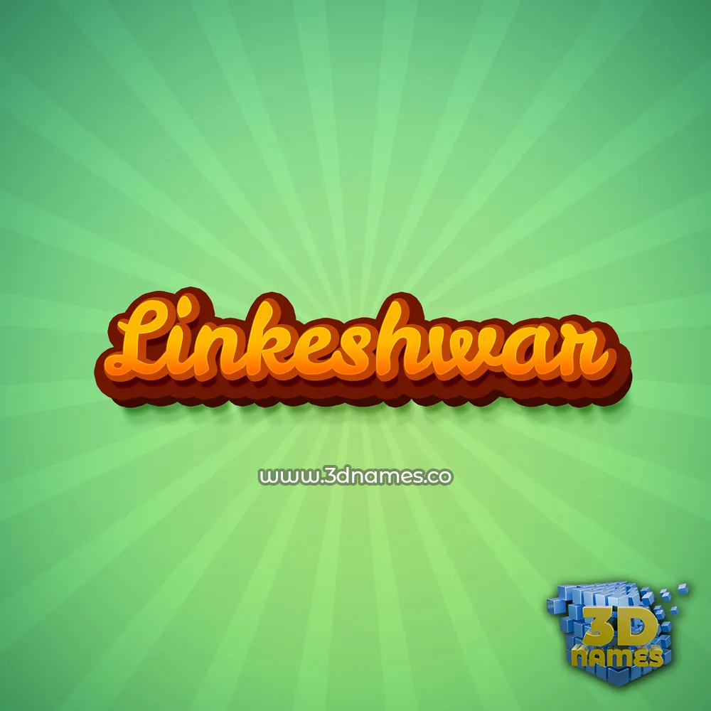 linkeshwar in Green Rays style - 3D name wallpaper