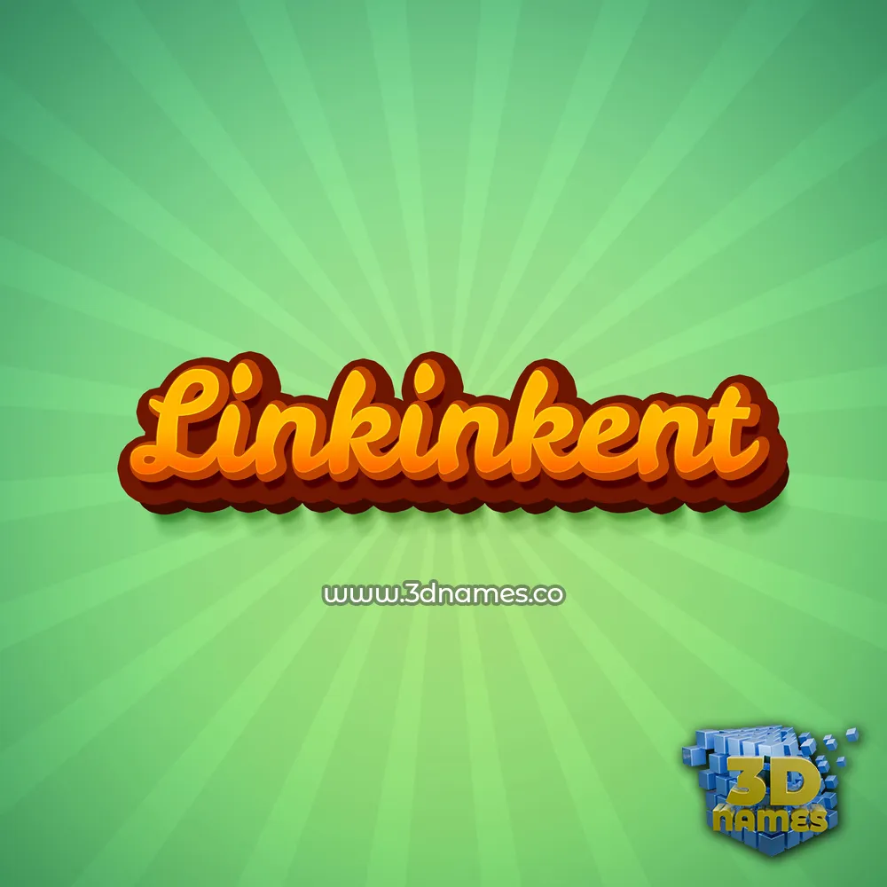 linkinkent in Green Rays style - 3D name wallpaper