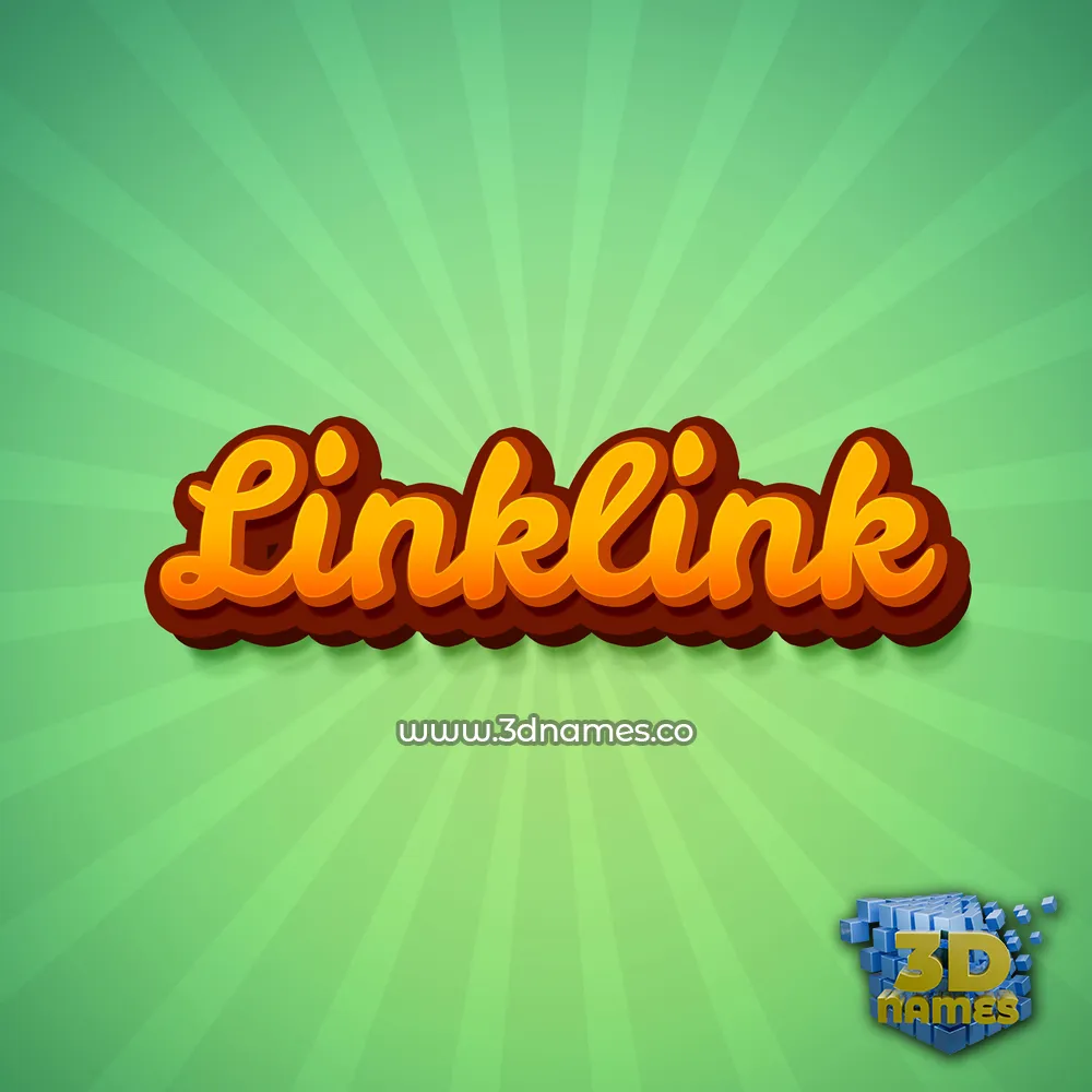 linklink in Green Rays style - 3D name wallpaper