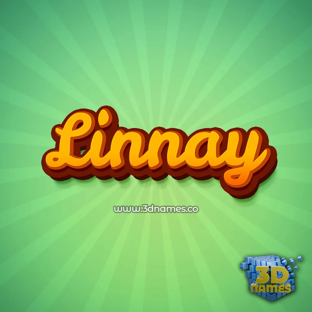 linnay in Green Rays style - 3D name wallpaper
