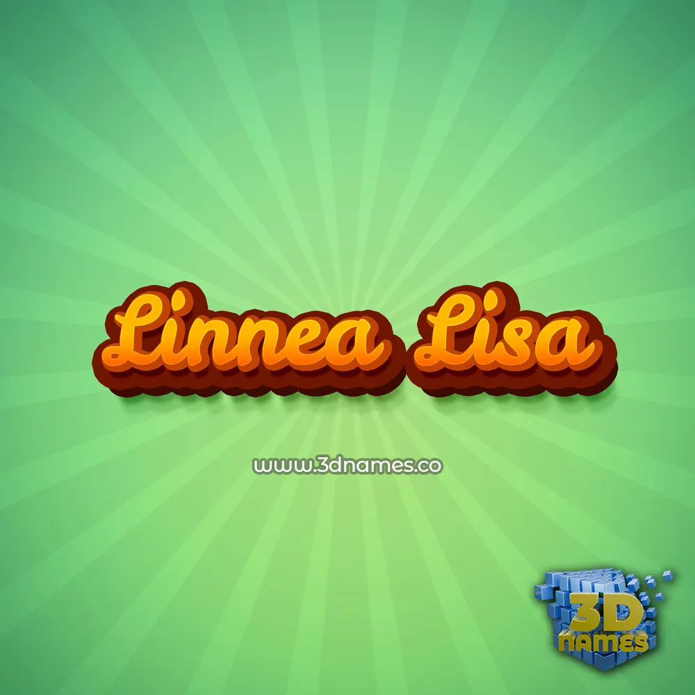 linnea lisa in Green Rays style - 3D name wallpaper