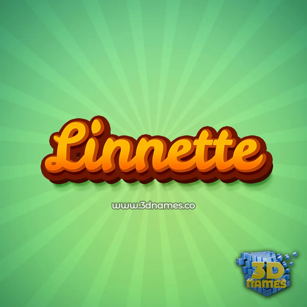 linnette in Green Rays style - 3D name wallpaper