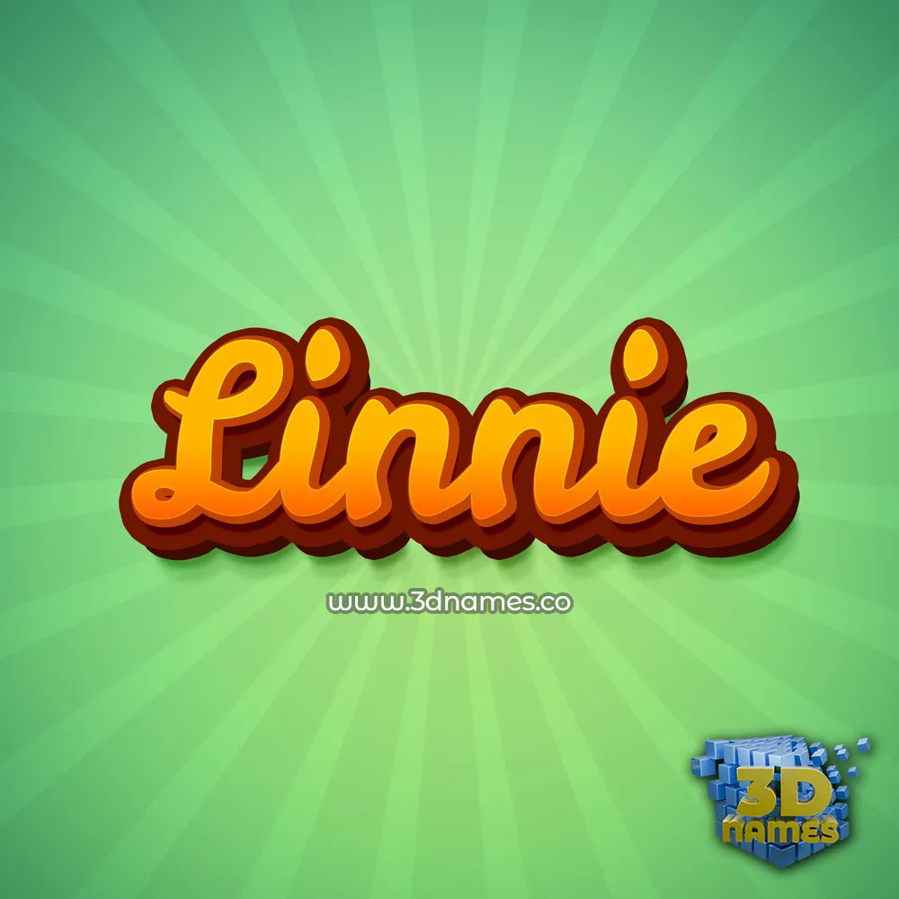 linnie in Green Rays style - 3D name wallpaper