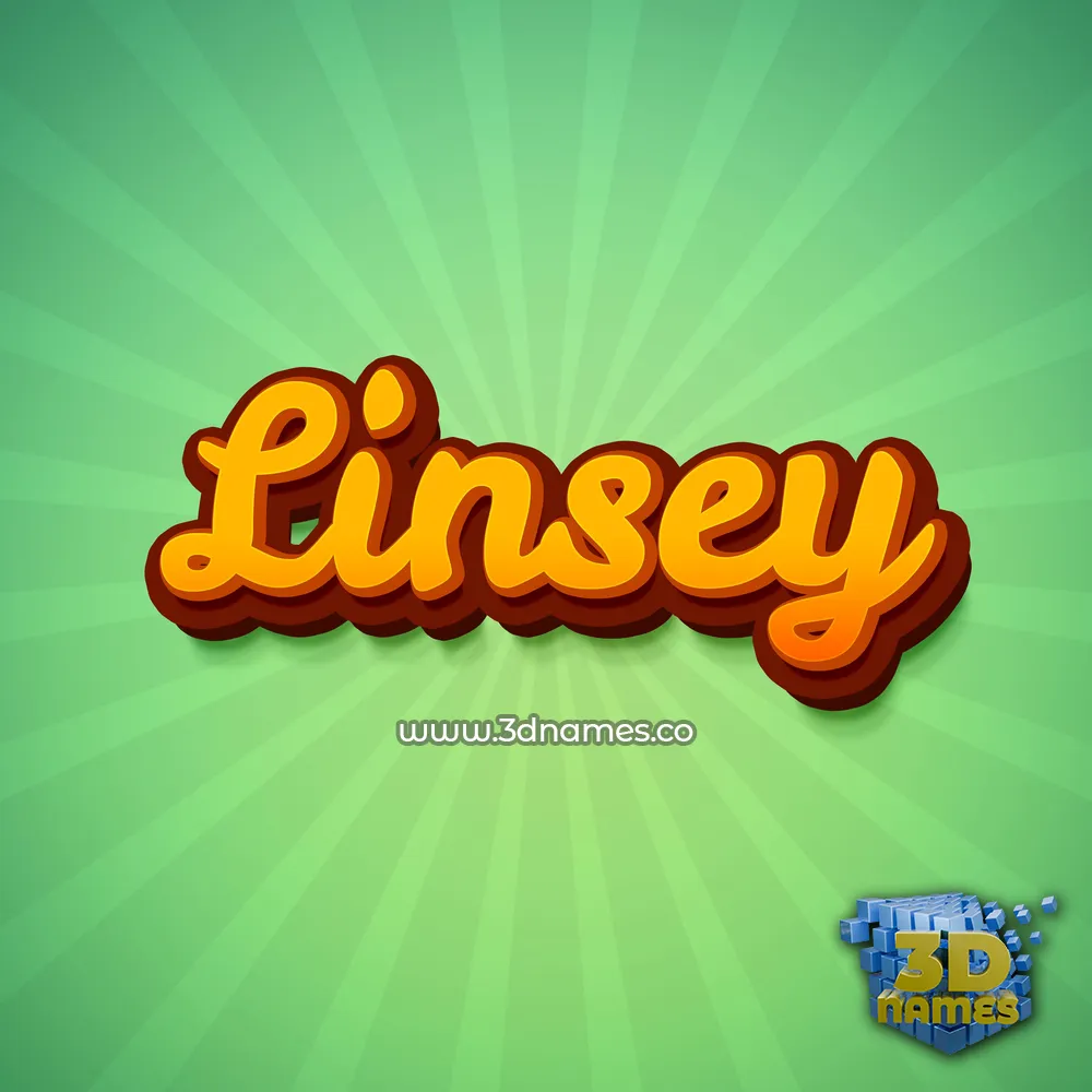linsey in Green Rays style - 3D name wallpaper