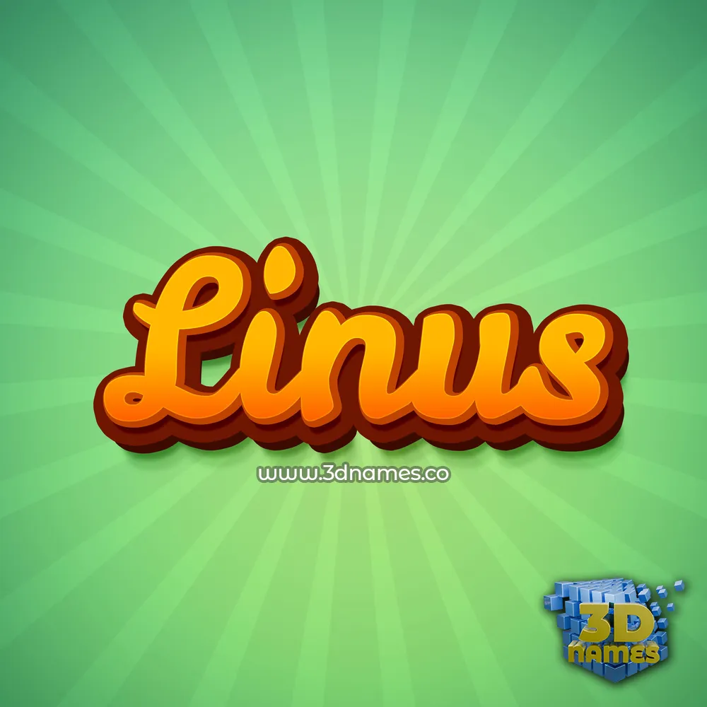 linus in Green Rays style - 3D name wallpaper