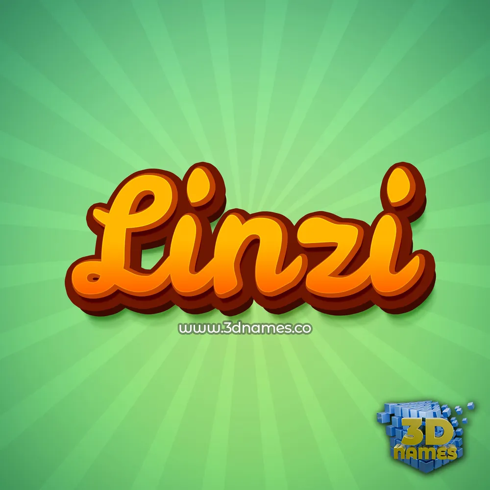 linzi in Green Rays style - 3D name wallpaper