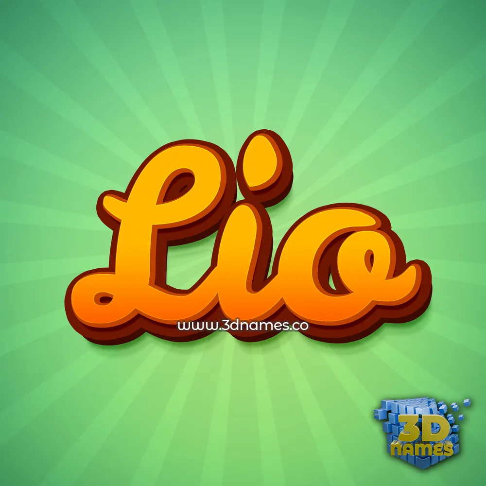 lio in Green Rays style - 3D name wallpaper