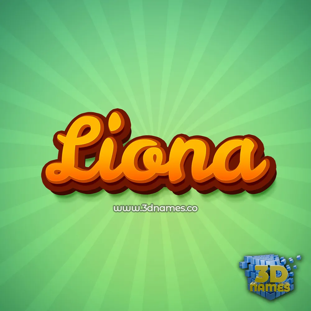 liona in Green Rays style - 3D name wallpaper