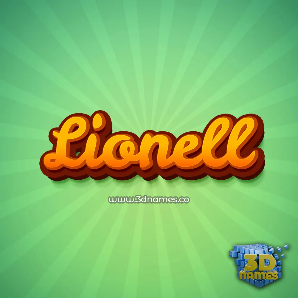 lionell in Green Rays style - 3D name wallpaper