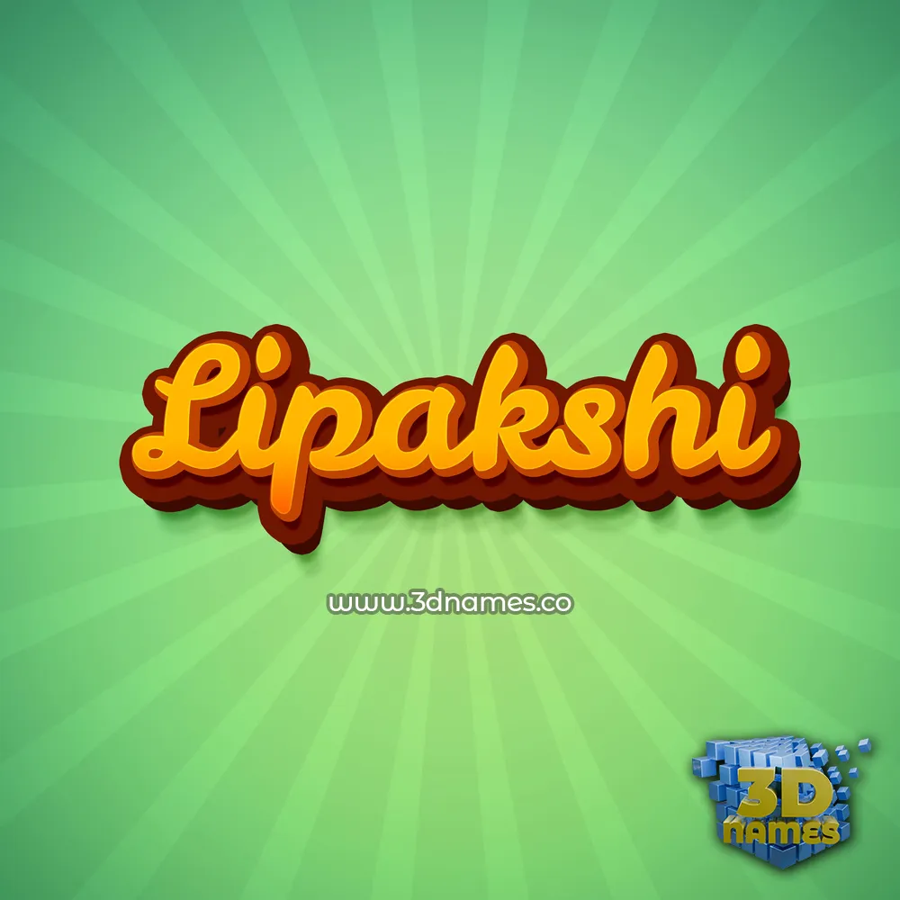 lipakshi in Green Rays style - 3D name wallpaper
