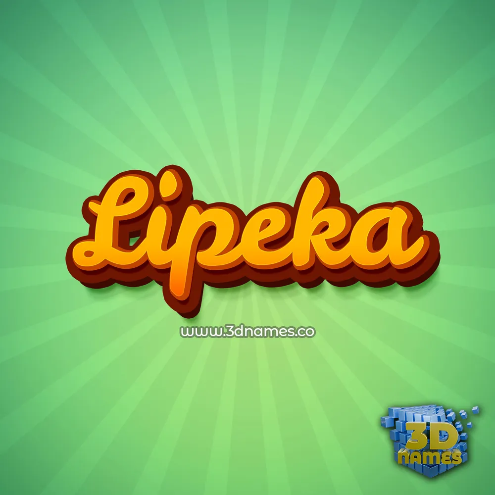 lipeka in Green Rays style - 3D name wallpaper