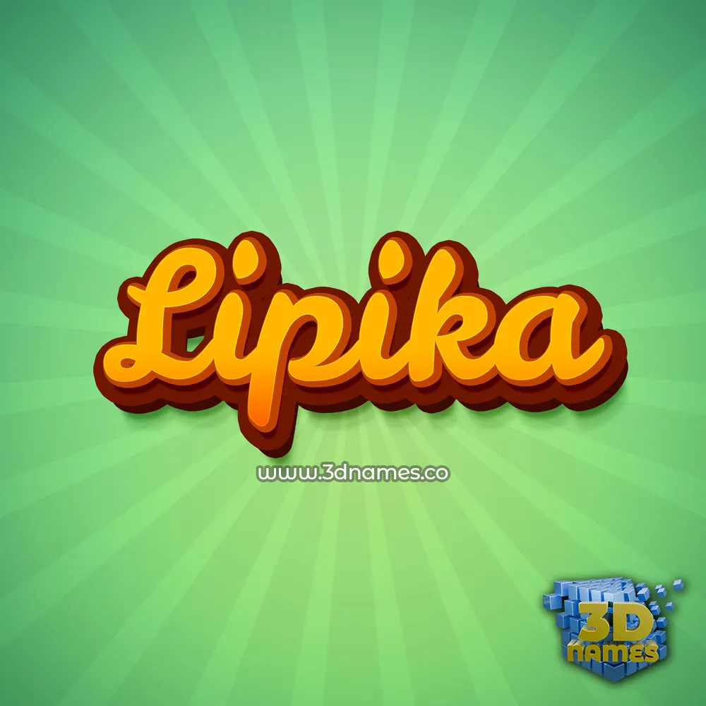 lipika in Green Rays style - 3D name wallpaper