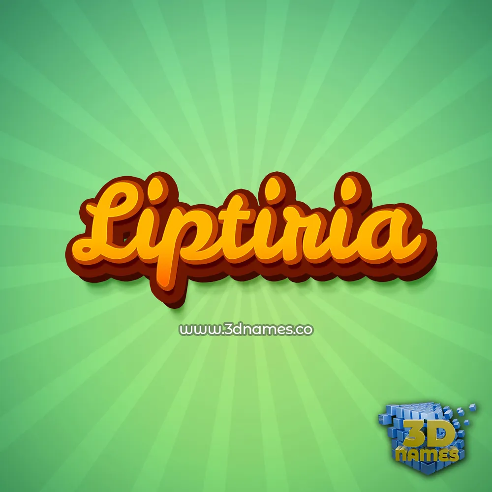 liptiria in Green Rays style - 3D name wallpaper