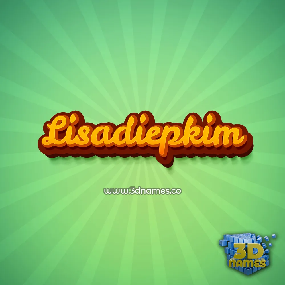 lisadiepkim in Green Rays style - 3D name wallpaper